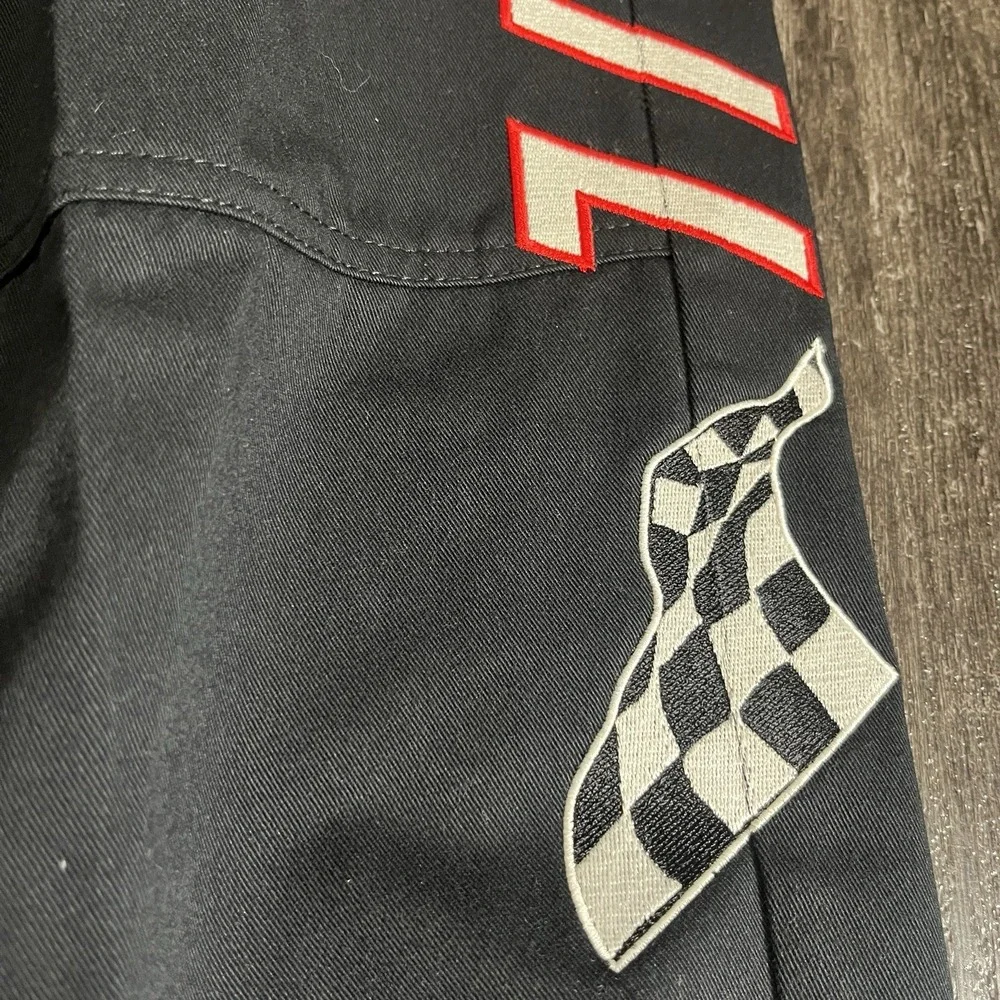 Lucas Oil Pants Mens Black Embroidered Workwear Work Mechanic Racing 38x32